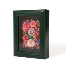 Creative Custom Wooden 3D Shadow Box Display preserved fresh flower Wall Decor High Quality Photo  Picture Frame Wholesale